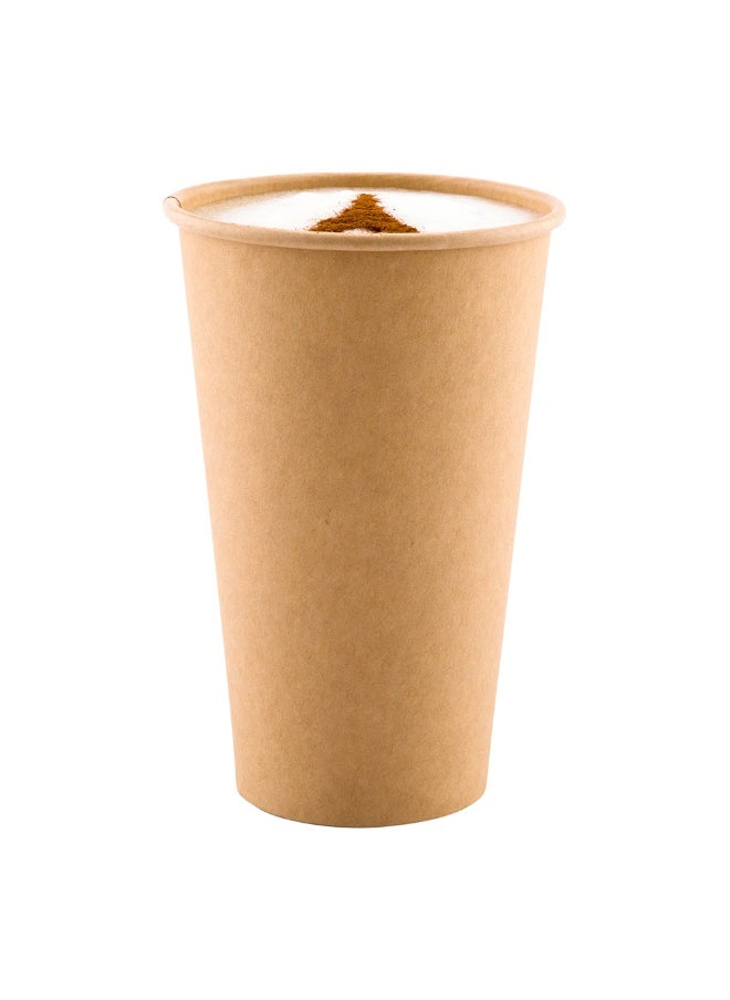 Restaurantware RW Base 16 Ounce Eco-Friendly Drink Cups, 1000 Unbleached Paper Coffee Cups - Single Wall, No Artificial Dyes, Brown Paper Recyclable Coffee Cups, Leak-Resistant, Rolled Rim  - Image 2