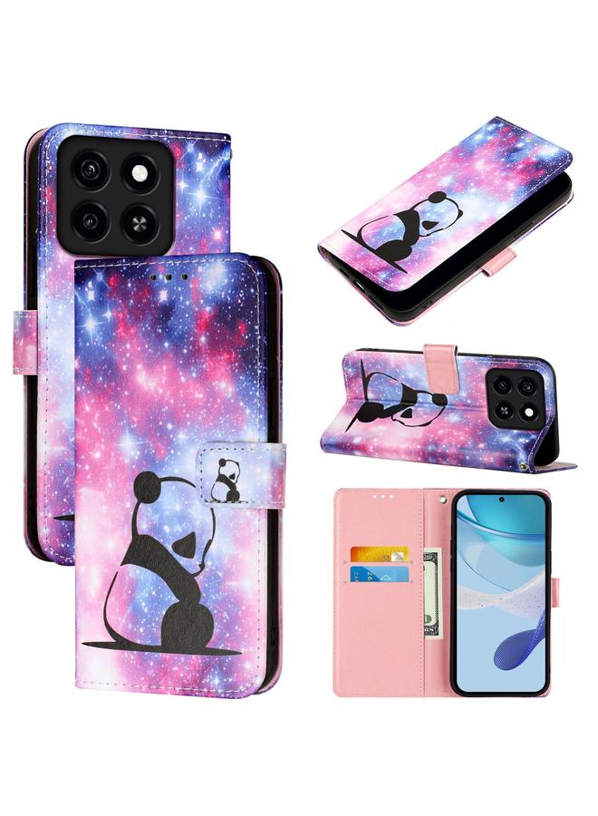 إيروريكس جراب لهاتف ZTE Blade A35 / A55 مصنوع من الجلد الصناعي بنمط رسم ملون - Image 1