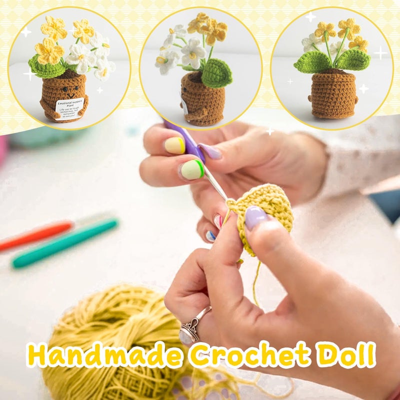 MS ZHENQIAO Handmade Positive Flower Crochet - Life is Tough But So are You - Inspirational Gift for Women - Thank You, Appreciation, Positive Gift for Teacher, Mom, Friend, Coworker - Knitted Decor - Image 4