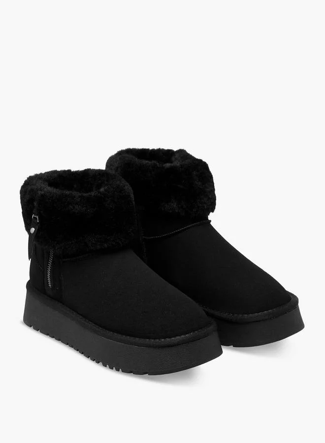 فلورا بيلا من شو إكسبرس بوت نسائي مبطن بالفرو الصناعي للكاحل