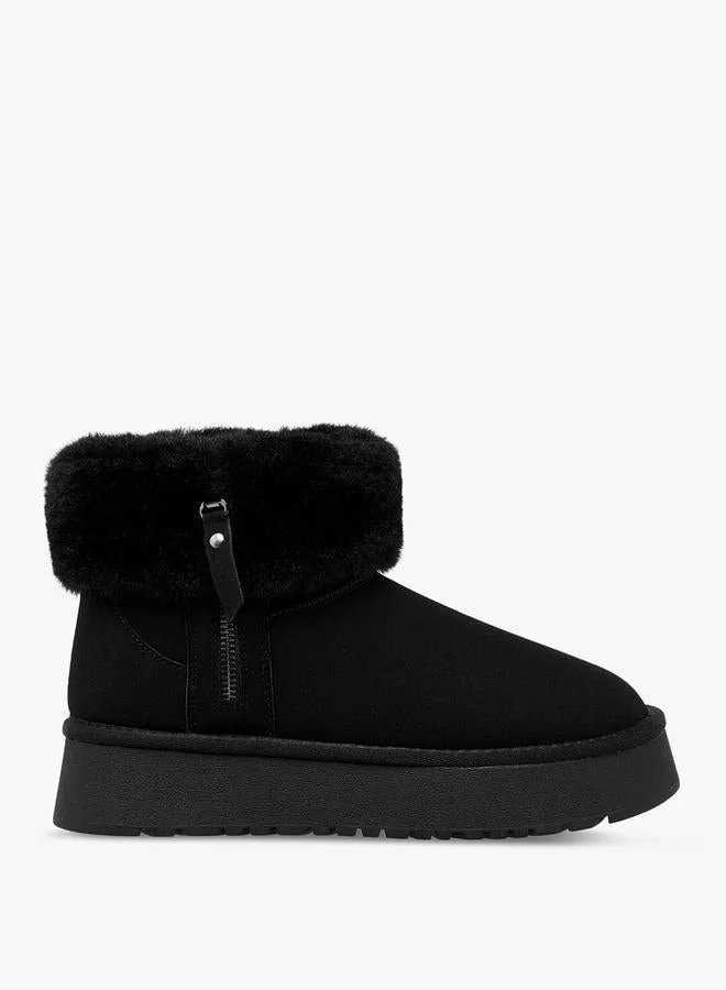 Women Faux Fur Lined Ankle Boots