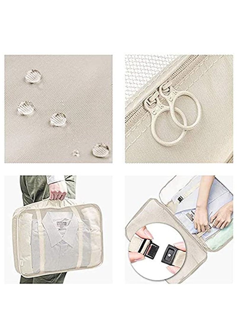 8 Piece Set Travel Packing Cubes Multifunction Cubes Luggage Organiser Waterproof Travel Compression Suitcase Bag And 1 Pcs Cup - Image 3