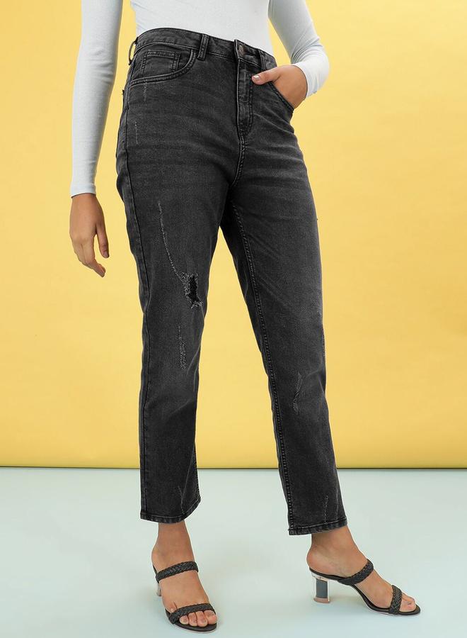 مرفوعة جينز ضيق بتفاصيل مُمزقة - Image 2