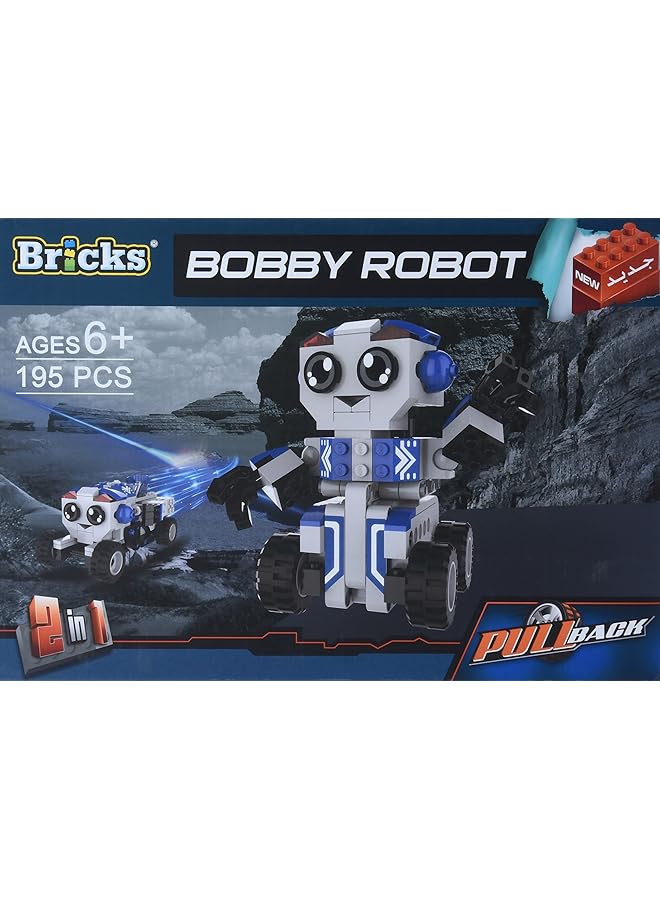 Bricks Blocks Bobby Robot 1821066 2 In 1 195 Pieces - Image 2