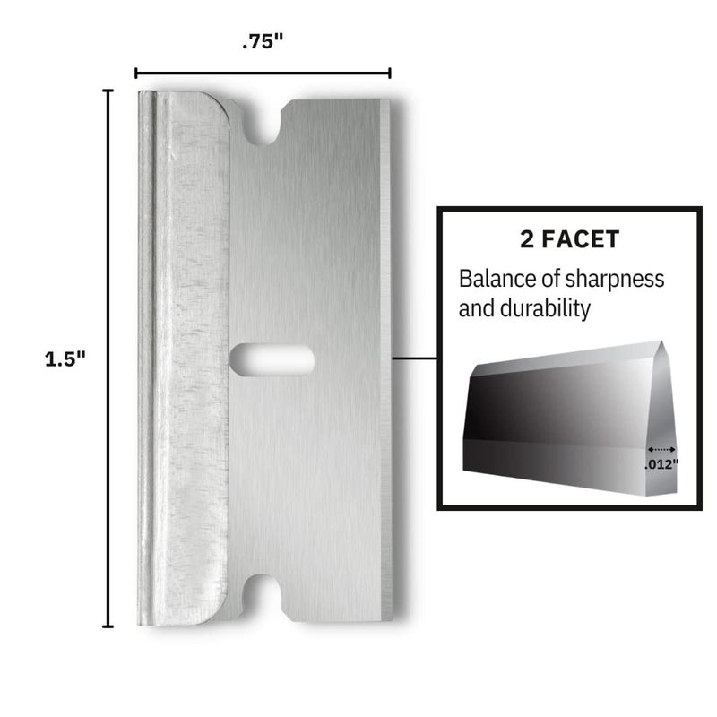 American Line Single Edge Razor Blades - 100-Pack - 0.012" Heavy Duty High Carbon Steel for Extra Durability and Long Life - 66-0448 - Image 4