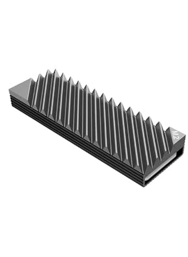 M.2 2280 Aluminum Heatsink Grey NVME SSD Cooler for PC Desktop Thermal Management - Image 1