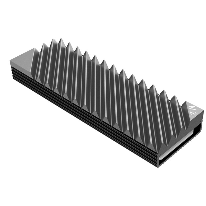 M.2 2280 Aluminum Heatsink Grey NVME SSD Cooler for PC Desktop Thermal Management - Image 2