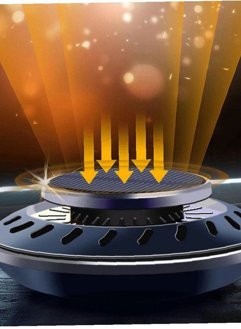 SYOSI معطرات هواء السيارة، موزع روائح السيارة بالطاقة الشمسية، إكسسوارات داخلية للسيارة، موزع روائح الزيوت العطرية الدوار بالطاقة الشمسية (أسود) - Image 4