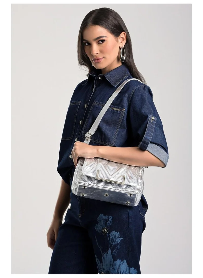 Carmen Steffens  Quilted Silver Leather Bag for Women | Best Price UAE