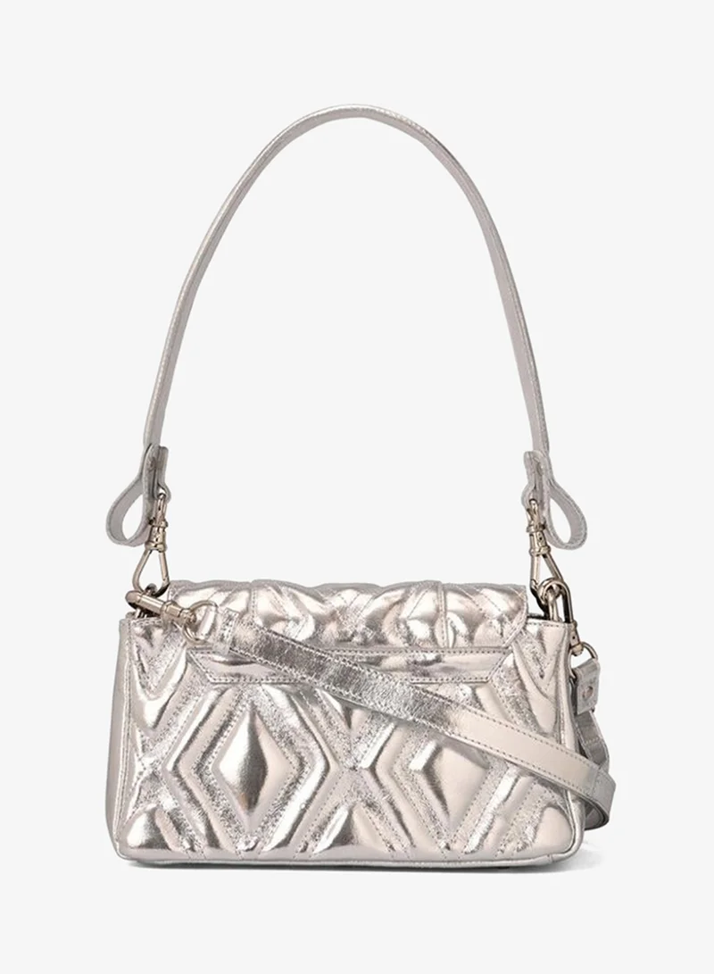 Carmen Steffens  Quilted Silver Leather Bag for Women | Best Price UAE