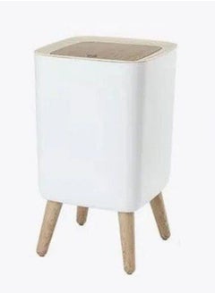 Trash Can with Automatic Press Lid and Removable Legs, Square Design