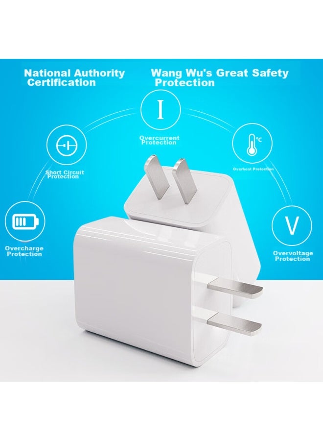 Zitai, 5w Apple Android Charger, Phone Plug For Iphone 14/13/12/11/xs/xr/8/mate50/30/honor/oppo/vivo, 5v1a, White - Image 5