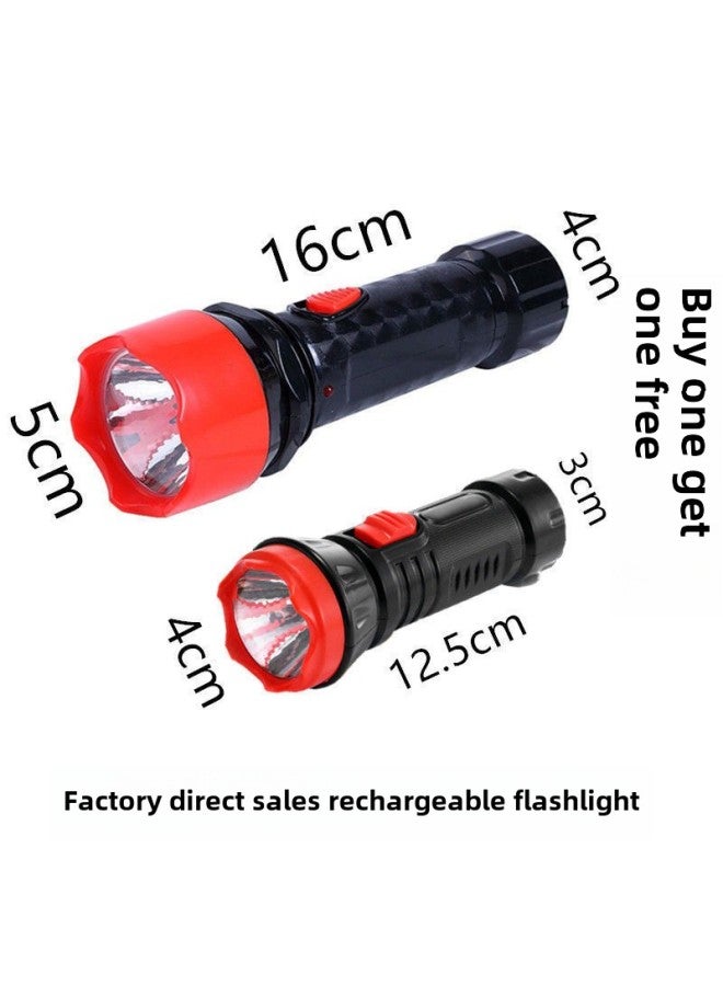 Buy One Get One Free Rechargeable LED Flashlight Home Outdoor Night Lighting Fire Hotel Hotel Emergency Light-Product Specifications:2 Small Models Will Give You 1 Large Model - Image 3