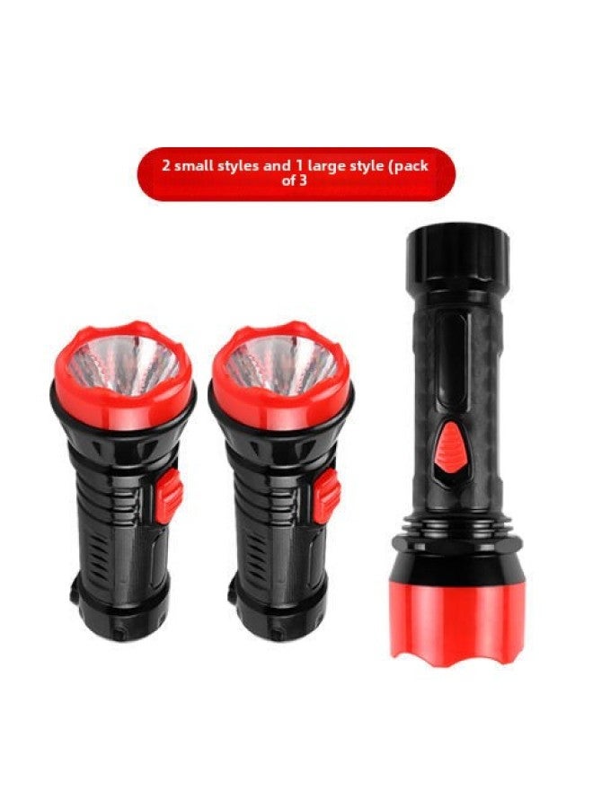 Buy One Get One Free Rechargeable LED Flashlight Home Outdoor Night Lighting Fire Hotel Hotel Emergency Light-Product Specifications:2 Small Models Will Give You 1 Large Model - Image 1