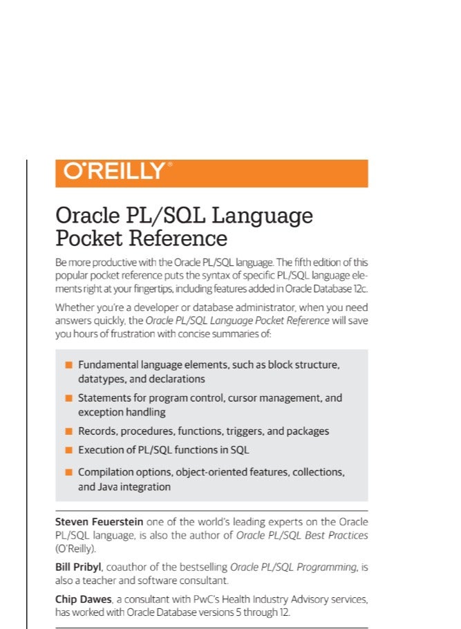 Oracle PL/SQL Language Pocket Reference | A Comprehensive Guide to Oracle Database Language Fundamentals - Image 2