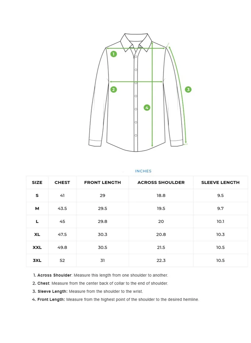THE BEAR HOUSE Cotton Shirt for Men | Slim Fit, Long Sleeve, Casual or Formal Button-Down | Soft, Breathable Fabric for Work, Everyday, & All-Season Wear in Stylish