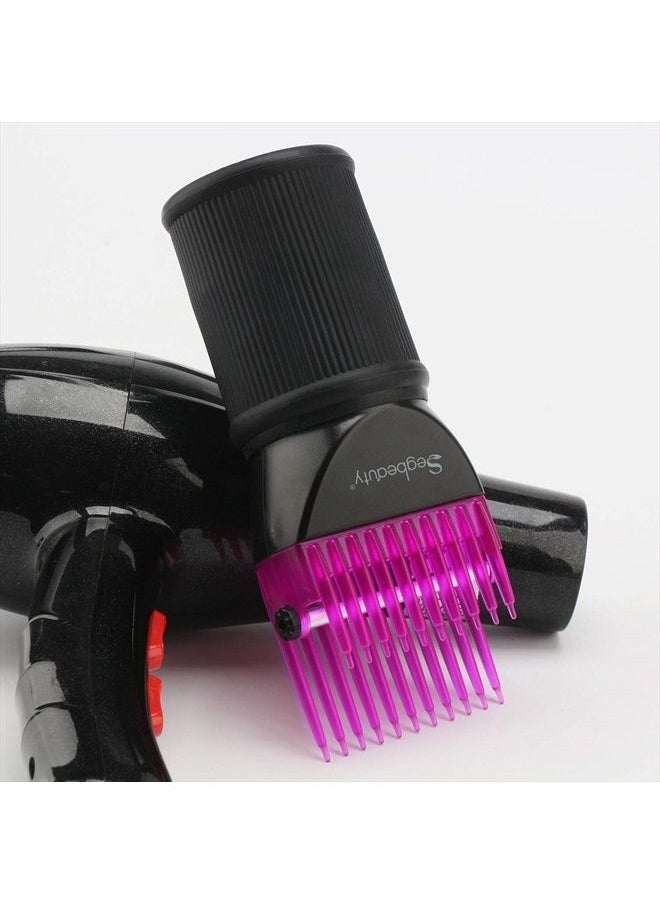 Segbeauty - Blower Dryer Comb Attachment, Hair Dryer Concentrator with Brush Attachments for 1.57-1.97" Nozzle, Professional Salon Hairdressing Styling Tool for Straightening Wavy Natural Curly Hair - Image 1