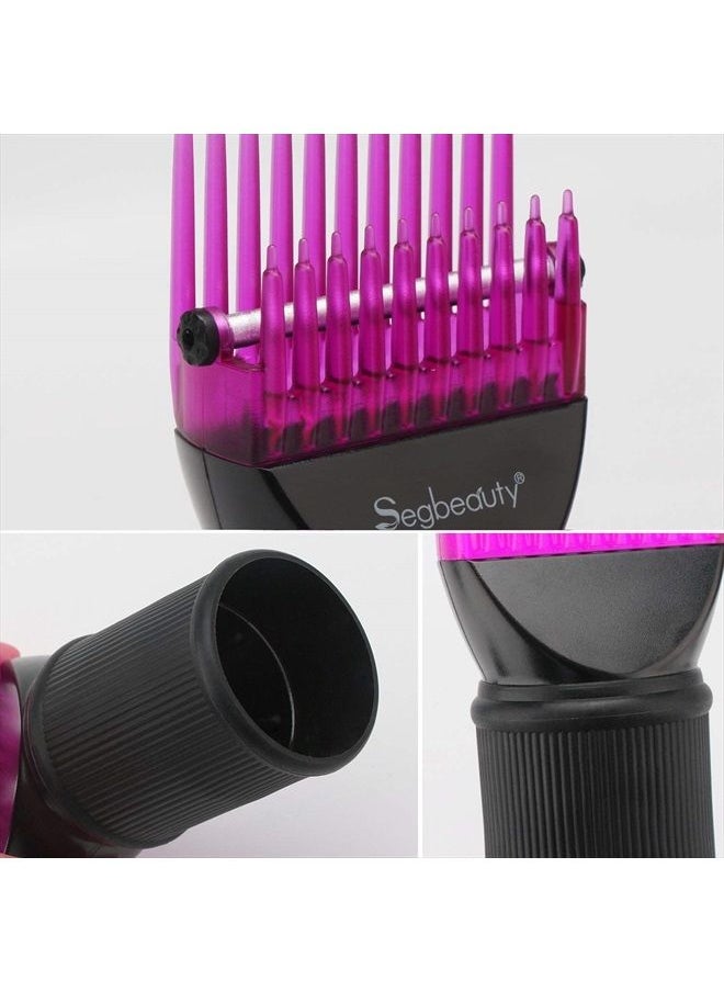 Segbeauty - Blower Dryer Comb Attachment, Hair Dryer Concentrator with Brush Attachments for 1.57-1.97" Nozzle, Professional Salon Hairdressing Styling Tool for Straightening Wavy Natural Curly Hair - Image 1