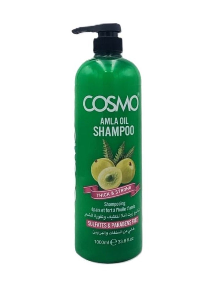 COSMO Thick And Strong Shampoo Amla Oil Free Of Sulfates And Parabens 1000 Ml 