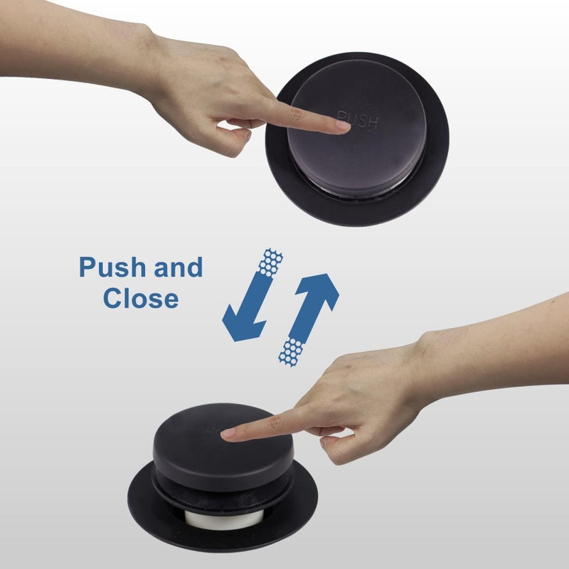 HIDROP Black Tub Drain Tip-Toe Tub Trim Set Conversion Kit Assembly, Hidrop Bathtub Drain Replacement Trim Kit with 2-Hole Overflow Faceplate and Universal Fine/Coarse Thread, Matte Black  - Image 3
