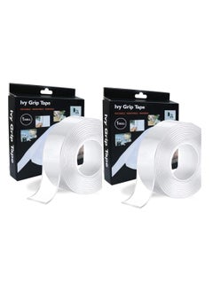 LVY Grip Tape Durable Double Face Tape 5M - strong adhisive Transparent - 2 pieces  - Image 1