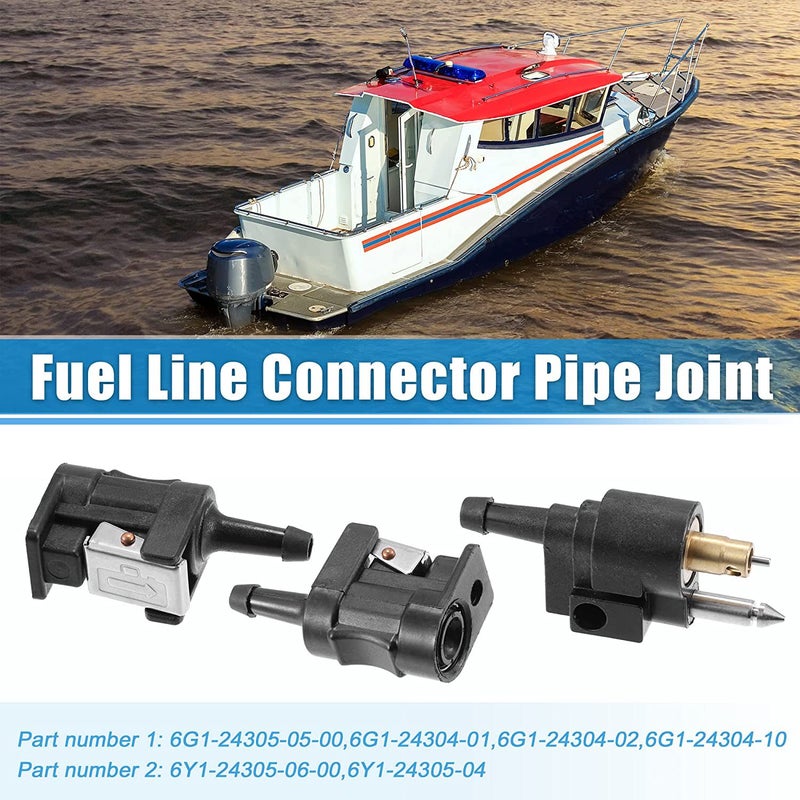 Male&Female Fuel Line Connector Fit for Outboard Motor Engine 6mm 1/4 ‘’ - Image 4