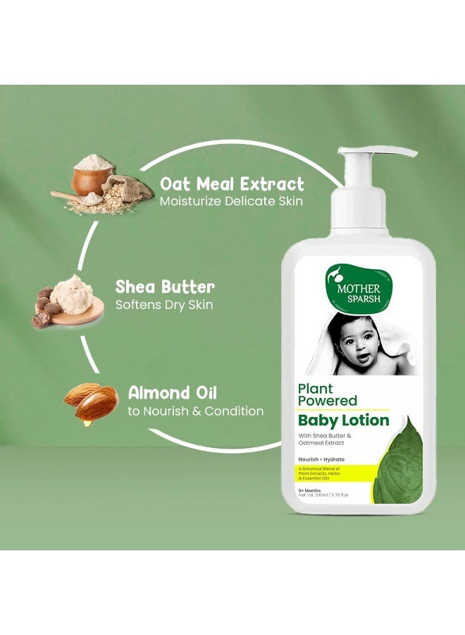 موذر سبارش لوشن طبيعي للأطفال من نبات ماذر سبارش مع زبدة الشيا العضوية ومستخلص الشوفان | للترطيب العميق طوال اليوم | 200 مل - Image 4