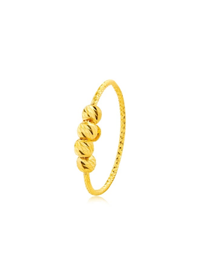 BAFLEH JEWELLERY Discover Pure Elegance with Our 22kt Yellow Gold Ball Ring  - Image 4