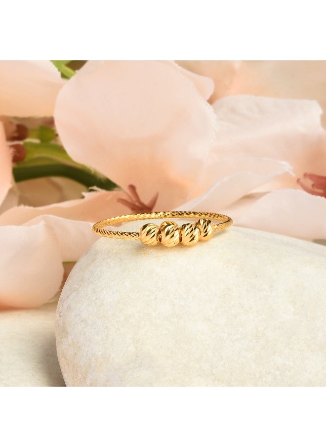BAFLEH JEWELLERY Discover Pure Elegance with Our 22kt Yellow Gold Ball Ring  - Image 2