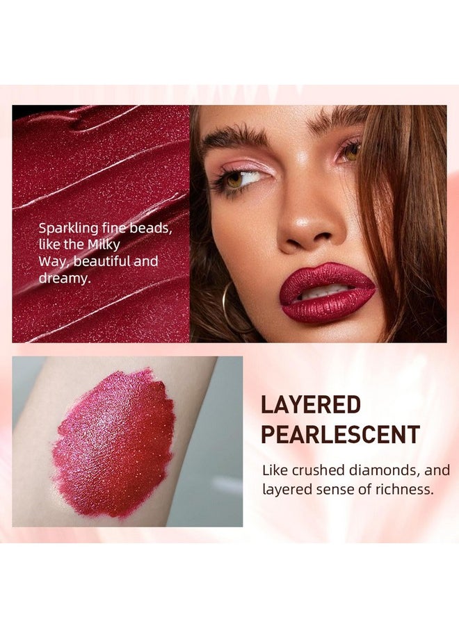 Easilydays - Easilydays Black Glitter Lip Gloss, Diamond Shimmer Lipstick, Metallic Matte Lipstick High Pigment Waterproof Long Lasting Lipsticks, Sparkling Glossy Liquid Lipstick Lip Gloss for Women (#10 Black) - Image 1