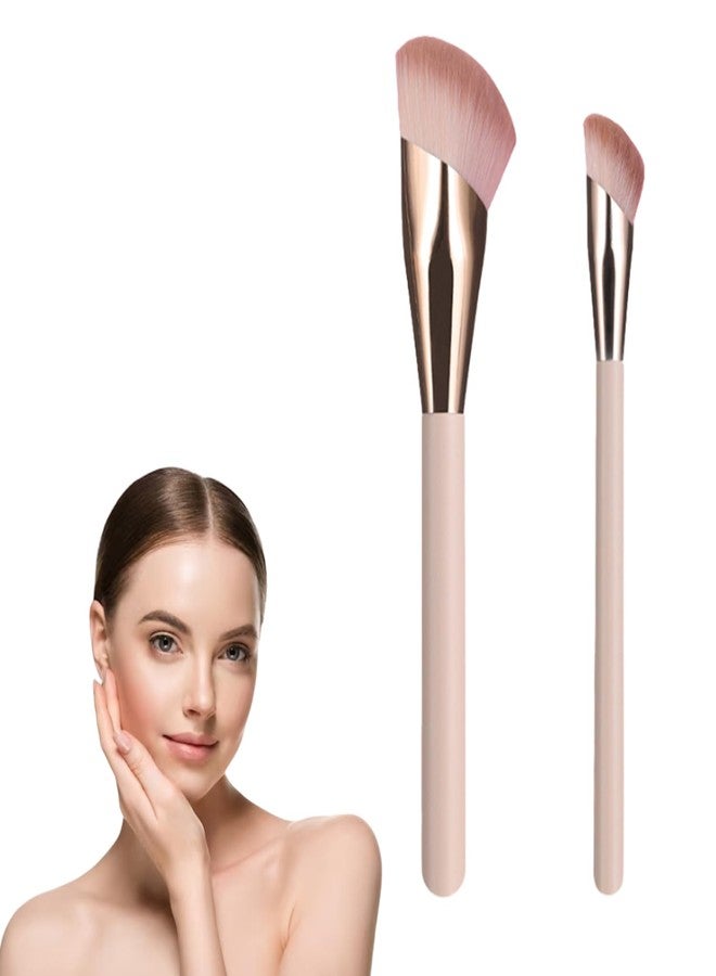 NUDFSY 2 Pcs Foundation Brushes for Makeup Foundation Brush, Makeup Brush, Brush Set for Blending Liquid Powder BB Cream - Image 1