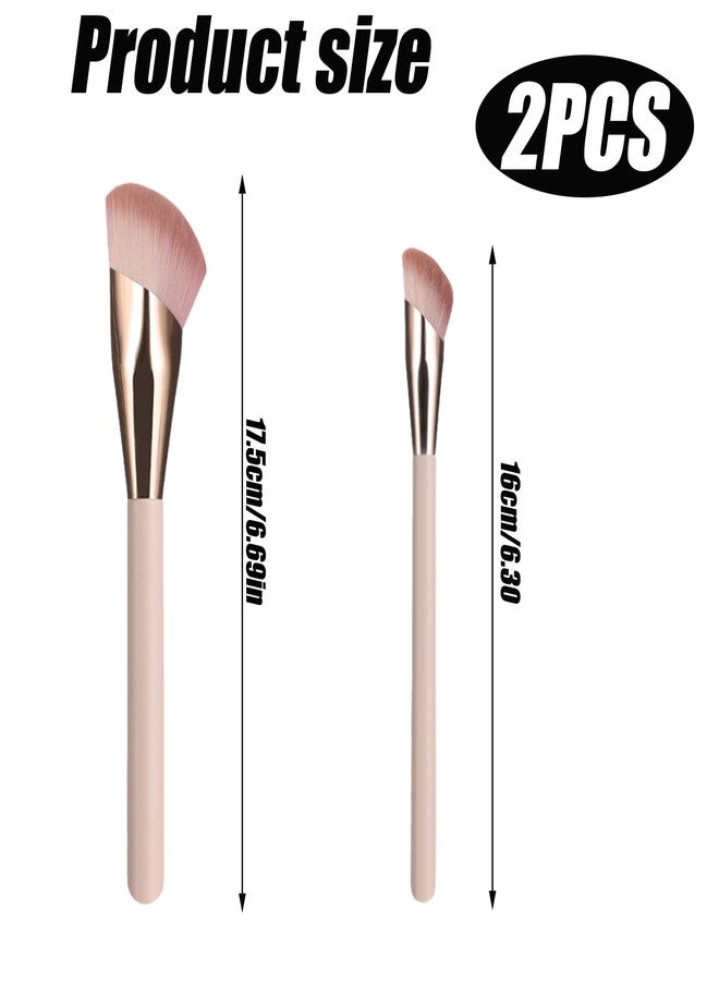 NUDFSY 2 Pcs Foundation Brushes for Makeup Foundation Brush, Makeup Brush, Brush Set for Blending Liquid Powder BB Cream - Image 2