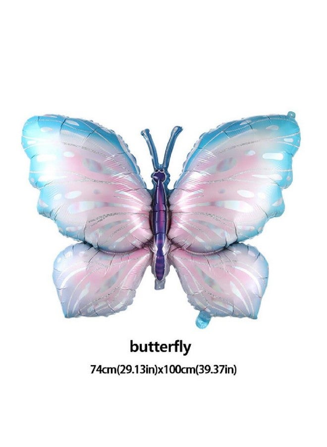 GIHOO Butterfly Balloons 4 Pieces 40Inch Blue Purple Butterfly Foil Mylar Balloons For Butterfly Themed Party Wedding Birthday Baby Shower Party Decoration (Blue) - Image 3