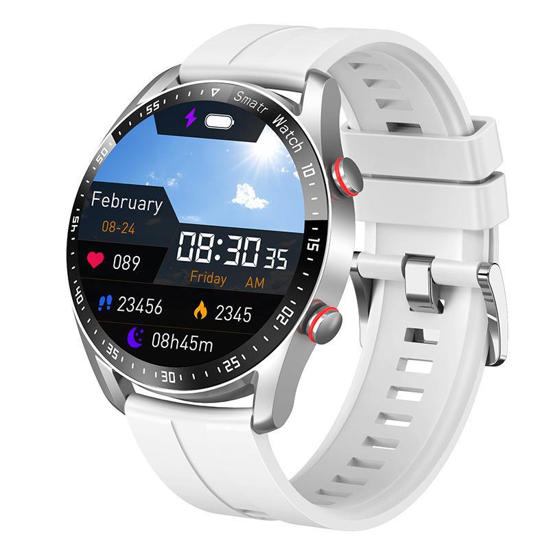 HW20 Smart Watch ECG+PPG Stainless Steel Bluetooth Waterproof I9 White glue