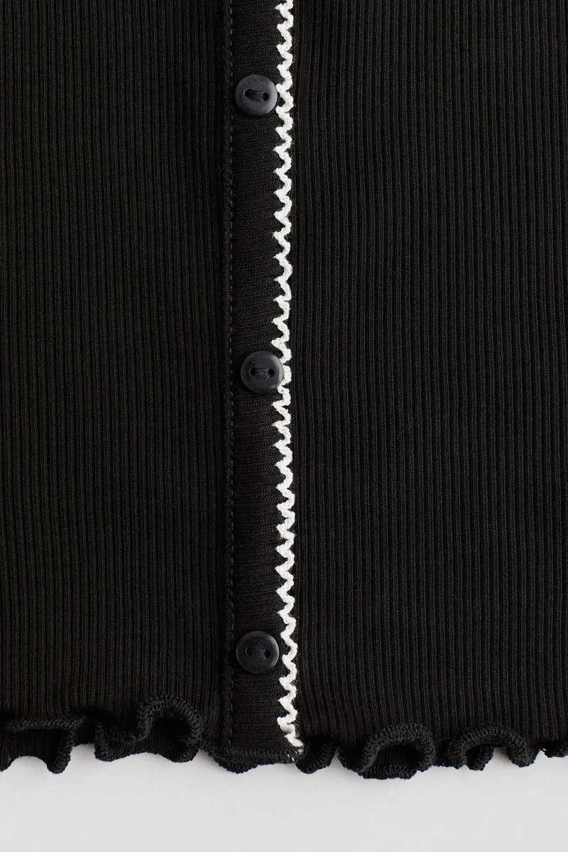 H&M Ribbed cotton t-shirt