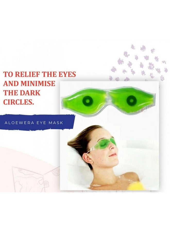 Concepta Beauty Aloe Vera Cool Gel Eye Mask Summer Ice Cooling Sleeping Mask for Eye Patches Remove Dark Circles Fatigue Cool Eyes Patch Pads Eye Care (Pack of 1 Pis) - Image 3