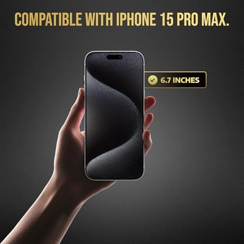 TECHATRON Tempered Glass for iPhone 15 Pro Max Screen Protector, Easy Install, 9H+ Hardness, Edge to Edge Coverage, Thin & Ultra Clear, Easy Applicator, Pack of 2 - Image 4