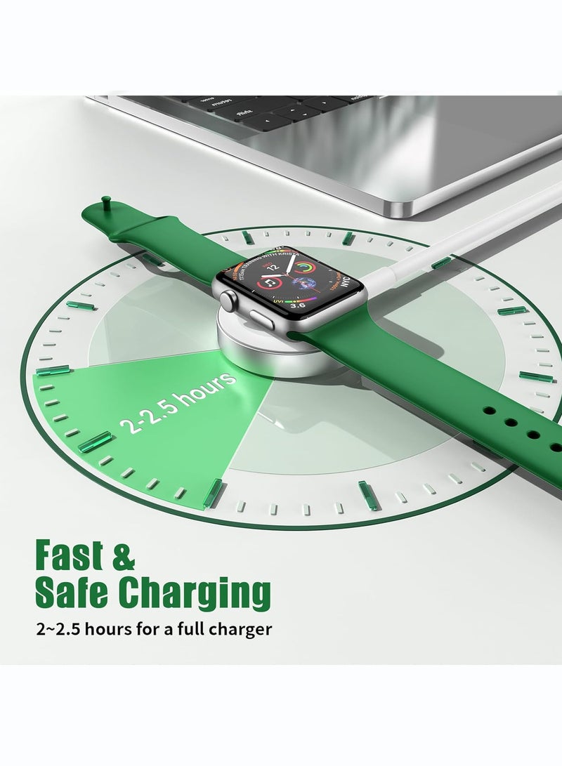 إكس ليفيل كابل شحن مغناطيسي لساعات Apple Watch، [منفذ USB-C] كابلات شحن لاسلكية متوافقة مع iWatch Series Ultra2/Ultra/8/7/6/SE/SE2/5/4/3/2، أبيض. - Image 4