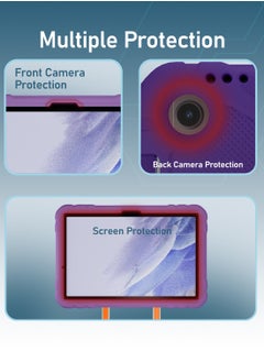 Moxedo Moxedo Rugged Protective EVA Foam Silicone Kids Case Cover, Shockproof Foldable 360 Rotatable Stand Handle Grip with Pencil Holder Compatible for Samsung Galaxy Tab A8 Case 10.5-inch (Purple)  - Image 2