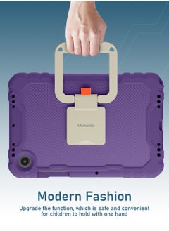 Moxedo Moxedo Rugged Protective EVA Foam Silicone Kids Case Cover, Shockproof Foldable 360 Rotatable Stand Handle Grip with Pencil Holder Compatible for Samsung Galaxy Tab A8 Case 10.5-inch (Purple)  - Image 4