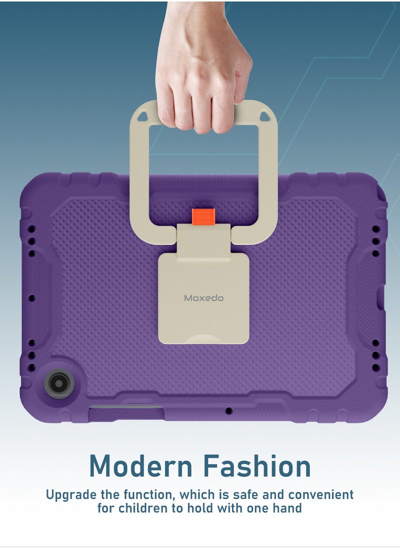 Moxedo Moxedo Rugged Protective EVA Foam Silicone Kids Case Cover, Shockproof Foldable 360 Rotatable Stand Handle Grip with Pencil Holder Compatible for Samsung Galaxy Tab A8 Case 10.5-inch (Purple)  - Image 4
