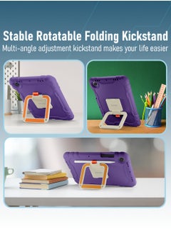 Moxedo Moxedo Rugged Protective EVA Foam Silicone Kids Case Cover, Shockproof Foldable 360 Rotatable Stand Handle Grip with Pencil Holder Compatible for Samsung Galaxy Tab A8 Case 10.5-inch (Purple)  - Image 5
