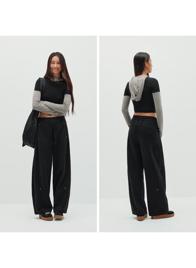 Semir Casual Pants Women Spring High Waist Split Loose Curved Pants Long Pants 101126127012a - Image 2