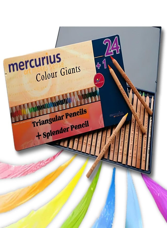 Mercurius Stockmar AMS Color Giants, Set of 24, Tin Case - Image 1