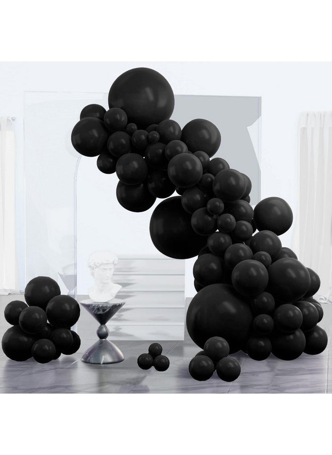 PartyWoo Black Balloons, 85 Pcs Matte Black Balloons Different Sizes Pack Of 18 Inch 12 Inch 10 Inch 5 Inch Black Balloons For Balloon Garland Balloon Arch As Birthday Party Decorations, Black-Y18  - Image 1