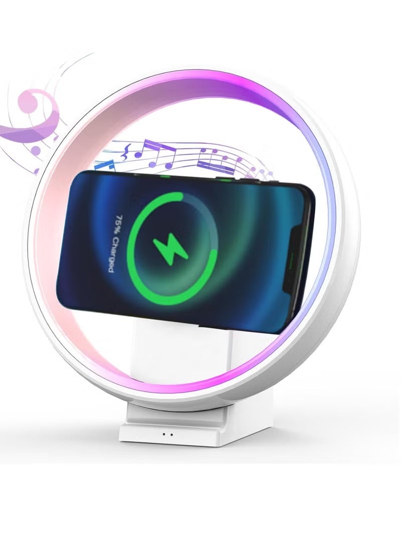 PX-02 Wireless Charging Light Up Bluetooth Speaker Wireless Phone Charger Atmosphere Lamp Night Light Lamp - Image 1