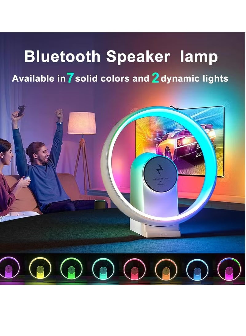 PX-02 Wireless Charging Light Up Bluetooth Speaker Wireless Phone Charger Atmosphere Lamp Night Light Lamp - Image 5