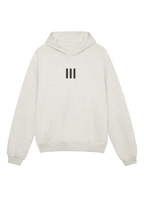 Unisex Heavyweight Hoodie with Three-Stripe Design Light oats are not fleece-lined and are too big
