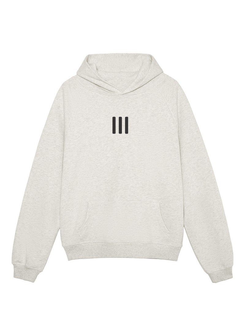 Generic - Unisex Heavyweight Hoodie with Three-Stripe Design Light oats are not fleece-lined and are too big - Image 1