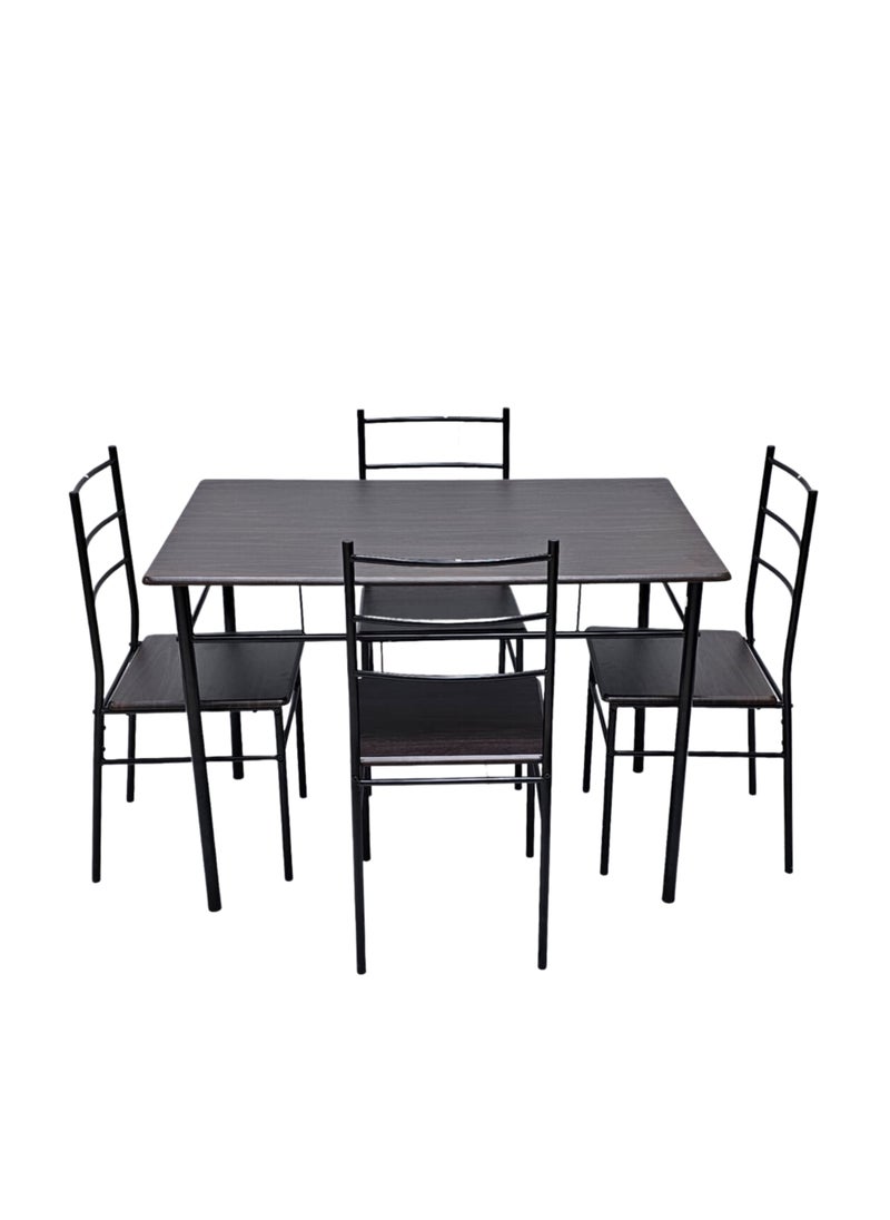 KARNAK 5 Piece Dining Table Set For Dining Room Kitchen Table 4 Metal Legs 